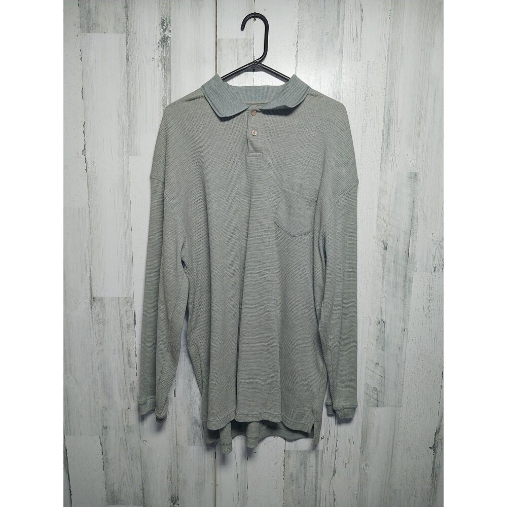 Field & Stream Men's XL Long Sleeve Thermal Polo Shirt
